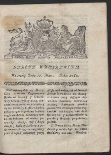 Gazeta Warszawska. R.1784 Nr 22