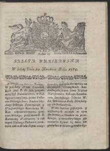 Gazeta Warszawska. R.1784 Nr 29
