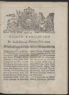 Gazeta Warszawska. R.1784 Nr 30