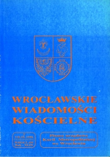 Wrocławskie Wiadomości Kościelne. R. 49 (1996), nr 3