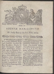 Gazeta Warszawska. R.1784 Nr 98
