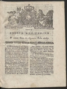Gazeta Warszawska. R.1785 Nr 5