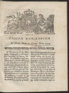Gazeta Warszawska. R.1785 Nr 11
