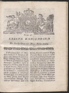 Gazeta Warszawska. R.1785 Nr 38