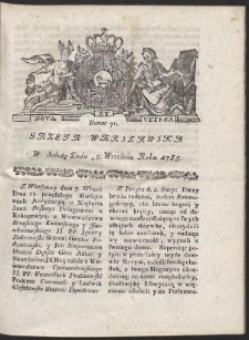 Gazeta Warszawska. R.1785 Nr 71