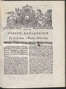 Gazeta Warszawska. R.1785 Nr 72