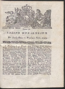 Gazeta Warszawska. R.1785 Nr 76