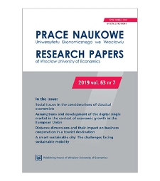 Spis treści [Prace Naukowe Uniwersytetu Ekonomicznego we Wrocławiu = Research Papers of Wrocław University of Economics; 2019; vol. 63, nr 7]