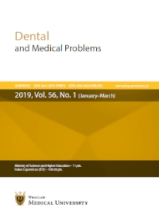 Dental and Medical Problems, 2019, Vol. 56, nr 1