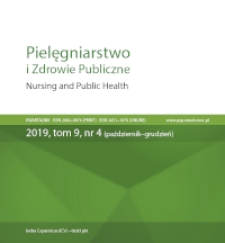 Pielęgniarstwo i Zdrowie Publiczne = Nursing and Public Health, 2019, Vol. 9, nr 4