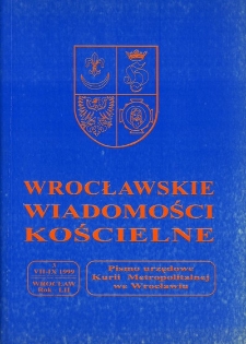 Wrocławskie Wiadomości Kościelne. R. 52 (1999), nr 3