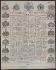 Kalendarz Warszawski Na Rok 1772
