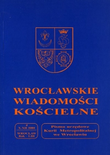 Wrocławskie Wiadomości Kościelne. R. 53 (2000), nr 4