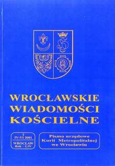 Wrocławskie Wiadomości Kościelne. R. 54 (2001), nr 2