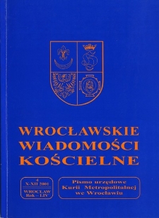 Wrocławskie Wiadomości Kościelne. R. 54 (2001), nr 4