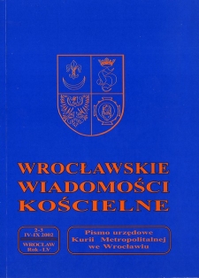 Wrocławskie Wiadomości Kościelne. R. 55 (2002), nr 2/3