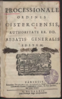 Processionale Ordinis Cistersiensis&hellip;