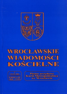 Wrocławskie Wiadomości Kościelne. R. 57 (2004), nr 3