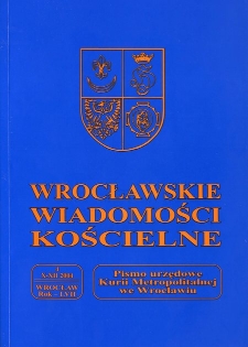 Wrocławskie Wiadomości Kościelne. R. 57 (2004), nr 4