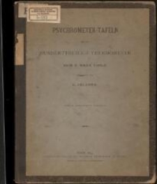 Psychrometer-Tafeln für das hunderttheilige Thermometer. - 4., erweiterte Auflage