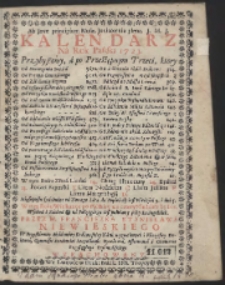 Kalendarz Ná Rok Pański 1723. […]