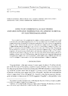 Effects of combined Fe-Al electrodes and groundwater temperature on arsenic removal by electrocoagulation