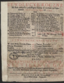 Kalendarz Okręgu Niebieskiego Na Rok Panski, 1744. […]