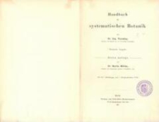 Handbuch der systematische Botanik. - Deutsche Ausg., 3. Aufl. von Martin Möbius.