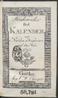 Gothaischer Hof Kalender zum Nutzen und Vergnügen auf das Jahr 1793