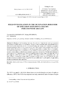 Field investigation in the detonation behavior of emulsion explosive column induced with air gaps