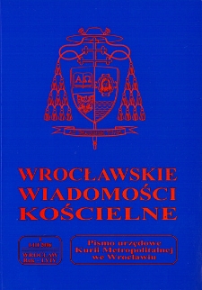 Wrocławskie Wiadomości Kościelne. R. 59 (2006), nr 1