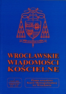 Wrocławskie Wiadomości Kościelne. R. 59 (2006), nr 3