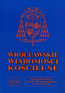 Wrocławskie Wiadomości Kościelne. R. 60 (2007), nr 3