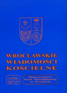 Wrocławskie Wiadomości Kościelne. R. 61 (2008), nr 4
