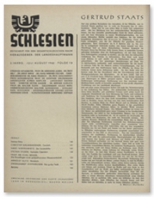 Schlesien: Zeitschrift für den gesamtschlesischen Raum. 2. Jahrgang, Juli/August 1940, Folge 7/8