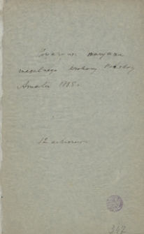Dyaryusz Maryażu Drezdenskiego Nayiaśnieyszey Krolewny Polskiey Amalii Cory Nayiaśnieyszego Augusta III Krola Polskiego z Maryi Jozefy Arcixiężniczki Austryackiey Małżonk&oacute;w, za Nayiasnieyszego Karola obudwuch Sycylii Krola, Syna Nayiasnieyszego Filippa V Krola Hiszpanskiego wydanej Roku 1738 w Dreżnie