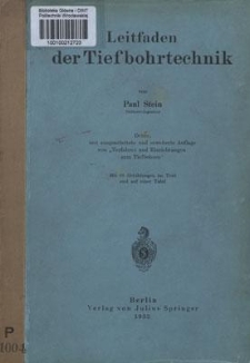 Leitfaden der Tiefbohrtechnik