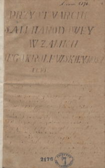 Przy otwarciu Sali Narodowej w Zamku Jego Królewskiej Mości [w Warszawie] 1786