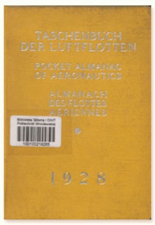 Taschenbuch der Luftflotten : Jahrgang 1928/29 = Pocket almanac of aeronautics : year 1928/29 = Almanach des flottes aériennes : année 1928/29