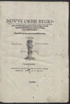 Novus Orbis Regionum Ac Insularum Veteribus Incognitarum [...]