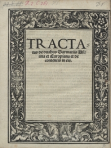 Tractatus de duabus Sarmatiis Asiana et Europeana et de contentis in eis