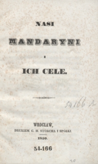 Nasi mandaryni i ich cele