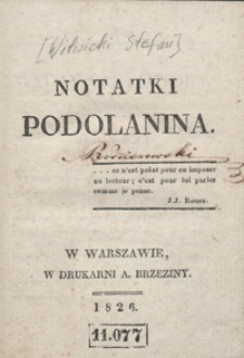 Notatki Podolanina