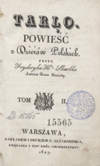 Tarło : powieść z dzieiów polskich. Tom II