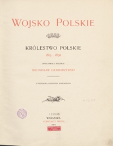 Wojsko polskie : Królestwo Polskie : 1815-1830