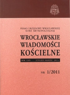 Wrocławskie Wiadomości Kościelne. R. 64 (2011), nr 1