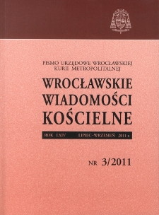 Wrocławskie Wiadomości Kościelne. R. 64 (2011), nr 3