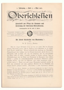 Oberschlesien. Zeitschrift zur Pflege der Kenntnis und Vertretung der Interessen Oberschlesiens. 1. Jahrgang, Mai 1902, Heft 2