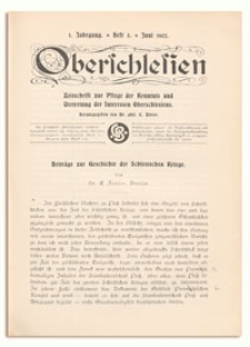 Oberschlesien. Zeitschrift zur Pflege der Kenntnis und Vertretung der Interessen Oberschlesiens. 1. Jahrgang, Juni 1902, Heft 3