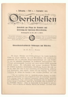 Oberschlesien. Zeitschrift zur Pflege der Kenntnis und Vertretung der Interessen Oberschlesiens. 1. Jahrgang, September 1902, Heft 6